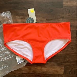 NWT Boden coral orange swim bikini bottom Size 8 full coverage